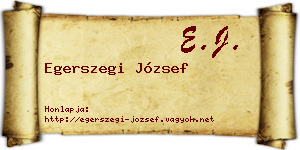 Egerszegi József névjegykártya